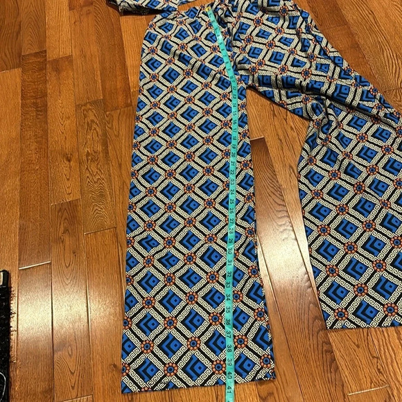Vintage Geo Tribal print pants top set  M - Picture 10 of 13